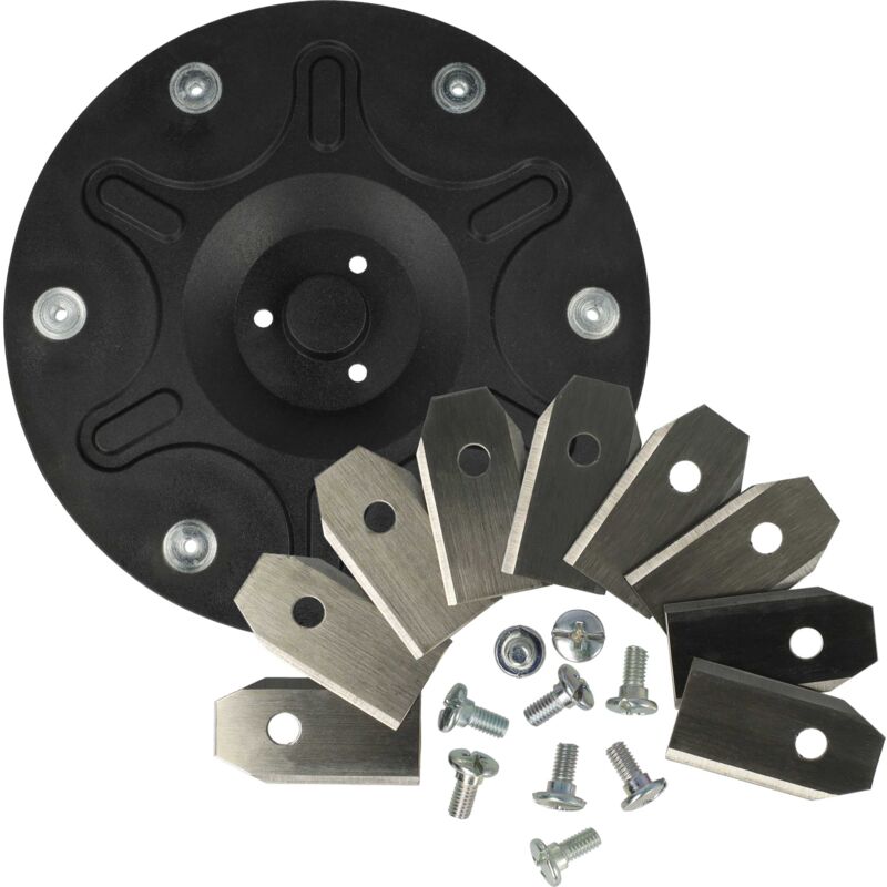 foto del prodotto set accessori compatibile con segway navimow i105e, i110n, i108e tosaerba 9x lame viti, 1x disco portacoltelli vhbw