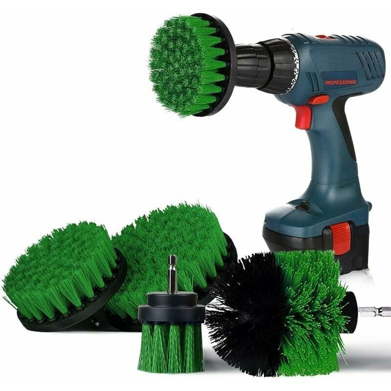 foto del prodotto set accessori per spazzole per trapano 4 pezzi, spazzola per avvitatore a batteria 2 3,5 4 5 accessori per trapano a batteria spazzola