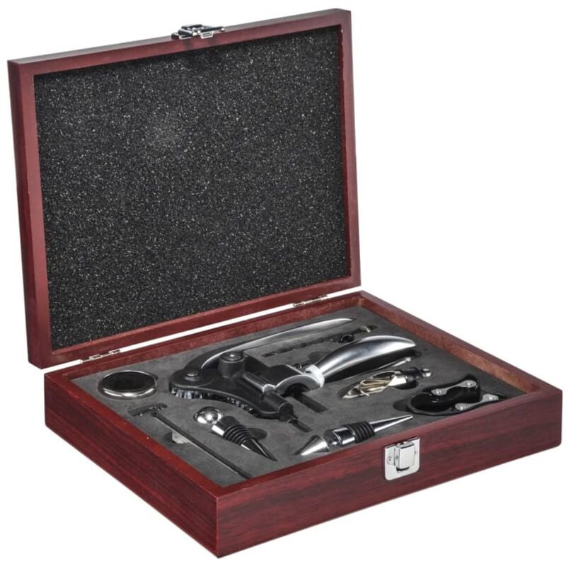 foto del prodotto set accessori vino 10 pz con custodia hi