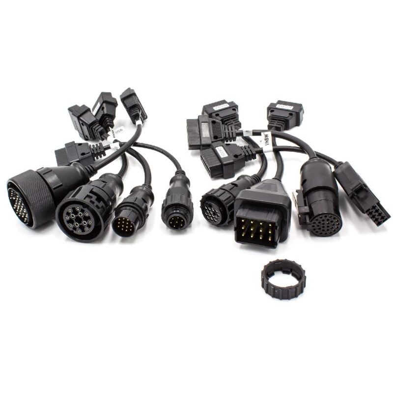 foto del prodotto set adattatori obd1 a obd2 compatibile con iveco, knorr, man, mercedes, renault, scania, volvo per camion vhbw