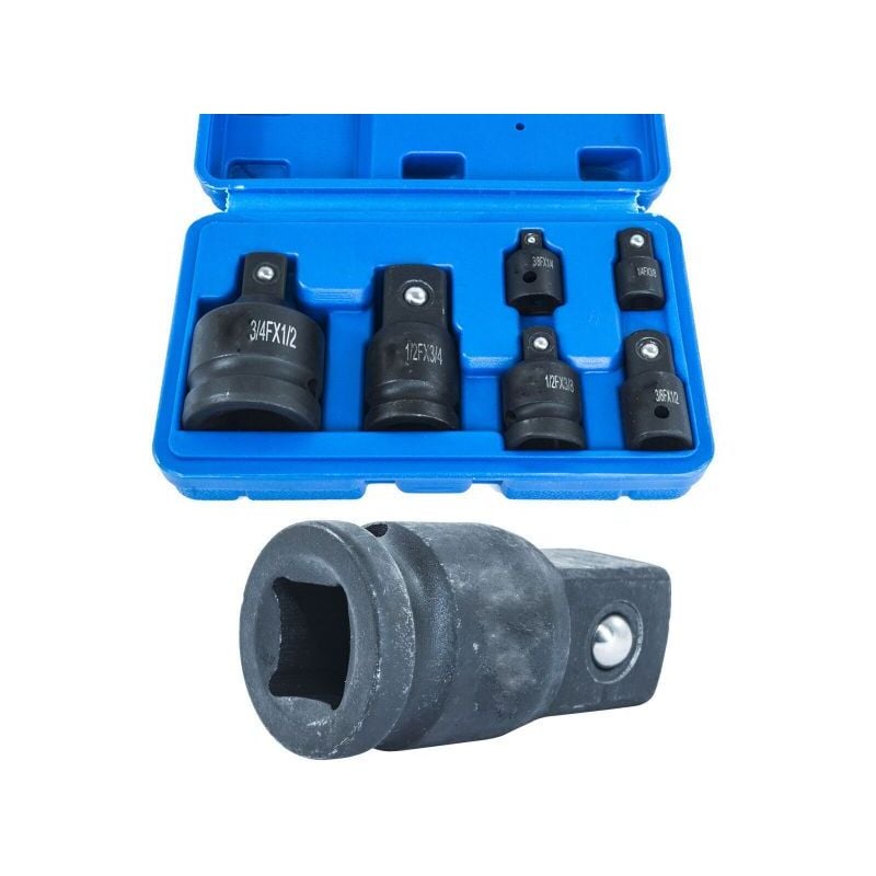foto del prodotto set adattatori riduttori 6 pz impatto bussole aria compressa utensili ad aria