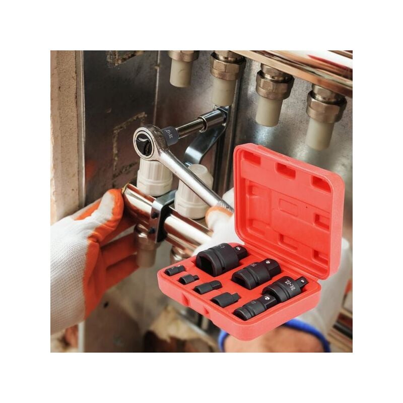 foto del prodotto set adattatori riduttori 8pz impatto bussole aria compressa