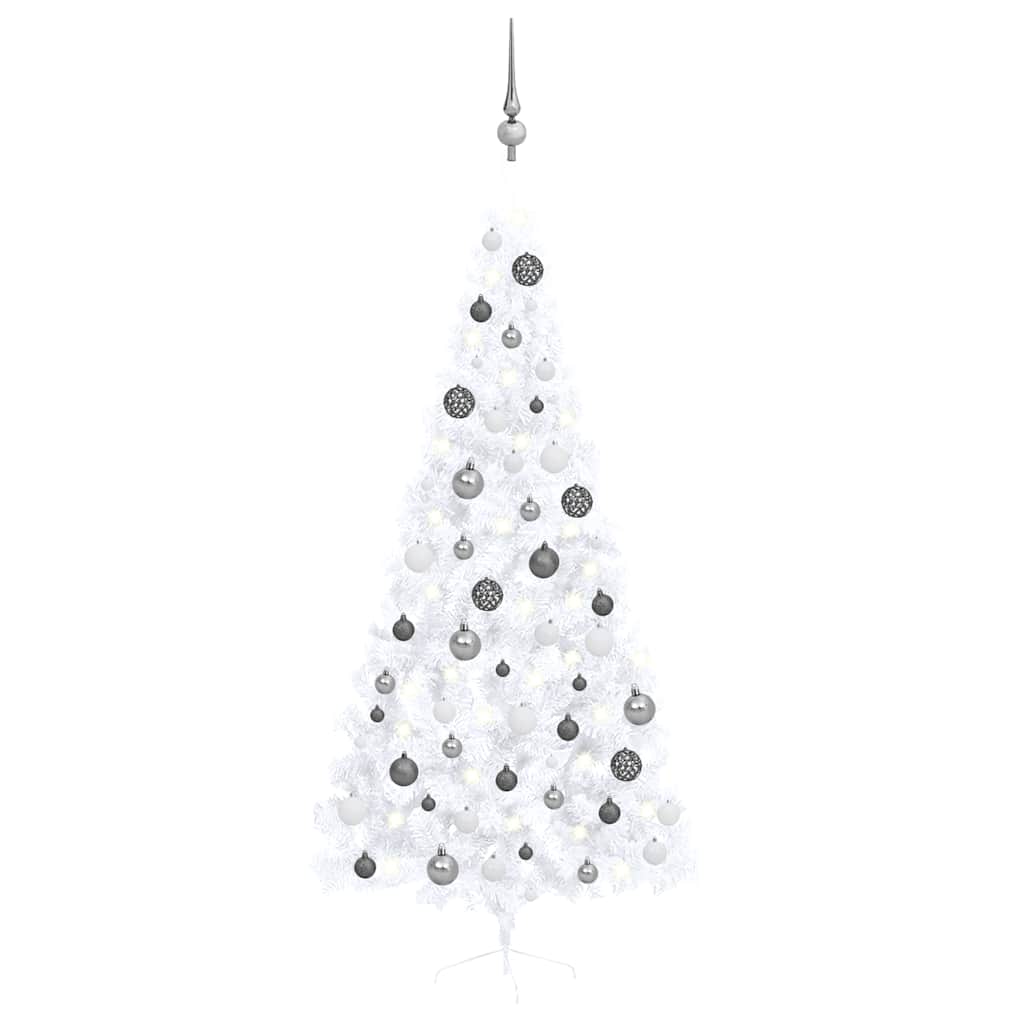foto del prodotto set albero natale artificiale a met led palline bianco 210cm cod mxl 16212