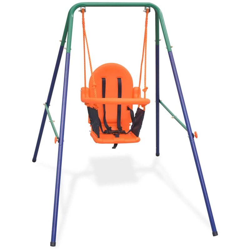 immagine 0 del prodotto set altalena bimbo con imbracatura di sicurezza arancione vidaxl