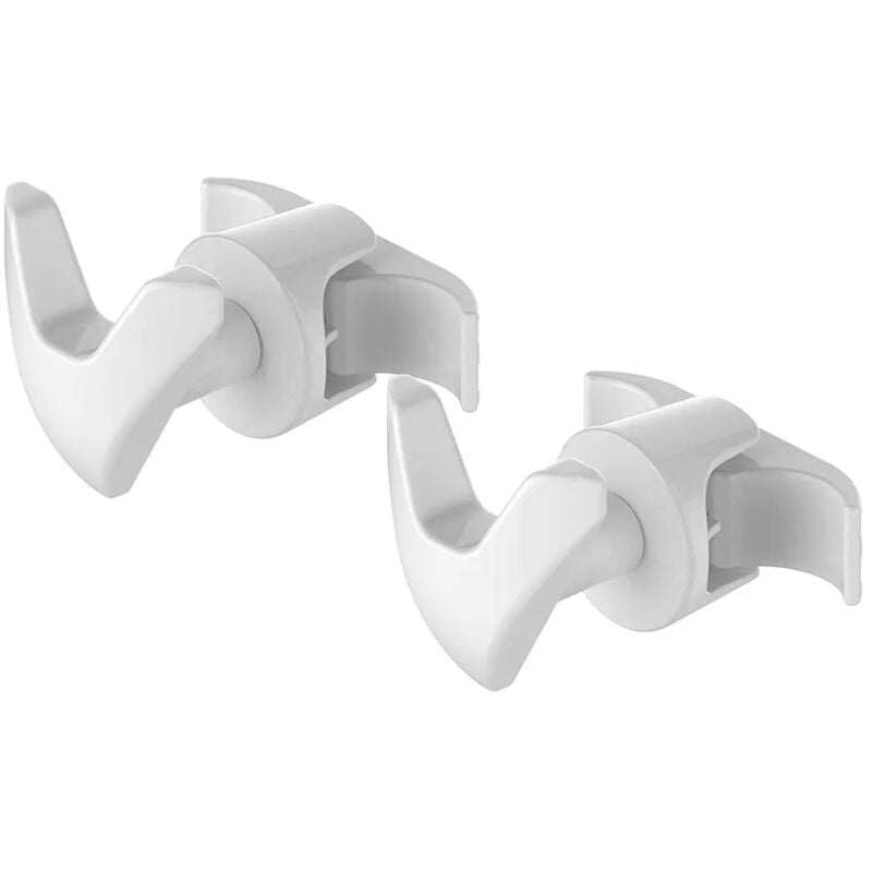 foto del prodotto set appendini a 2 ganci in abs bianco per termosifone tubolare