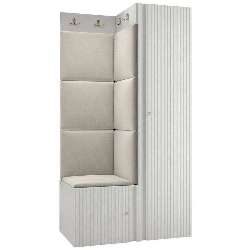 foto del prodotto set arredo da corridoio hartford 390, manila 02, 186x82x46cm, senza, arazzo, pannello di fibra a media densit , truciolare laminato, da terra,