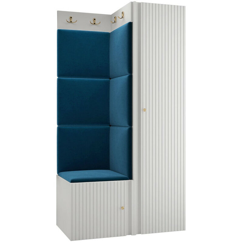 foto del prodotto set arredo da corridoio hartford 390, manila 26, 186x82x46cm, senza, pannello di fibra a media densit , truciolare laminato, arazzo, da terra,