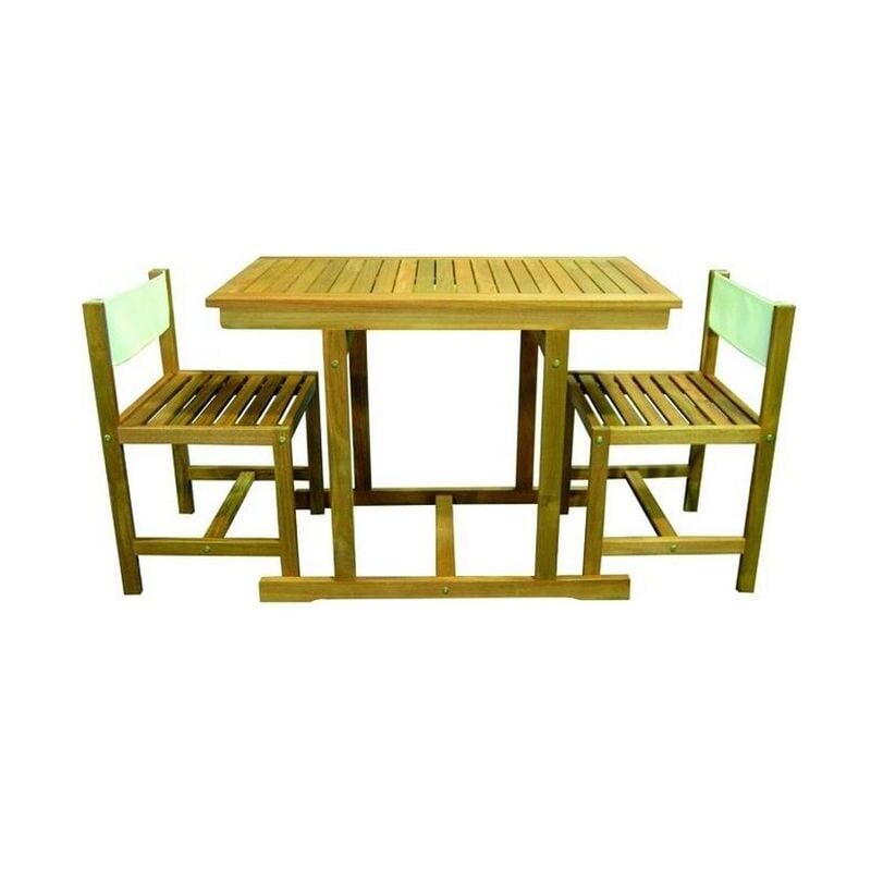 foto del prodotto set arredo giardino vigor mod. priamo in legno 3 pezzi