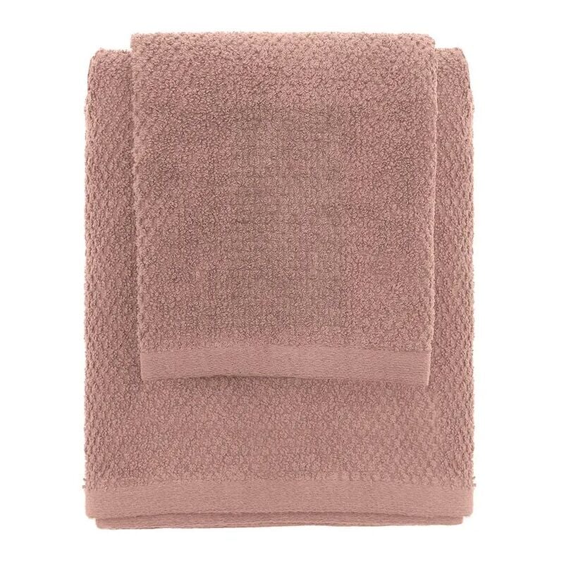 foto del prodotto set asciugamani bagno rosa per viso e ospite in cotone puro spring