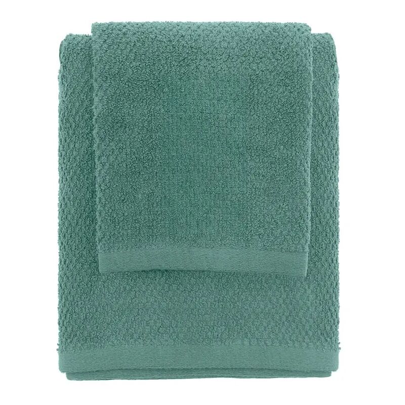 foto del prodotto set asciugamani bagno verde per viso e ospite in cotone puro spring