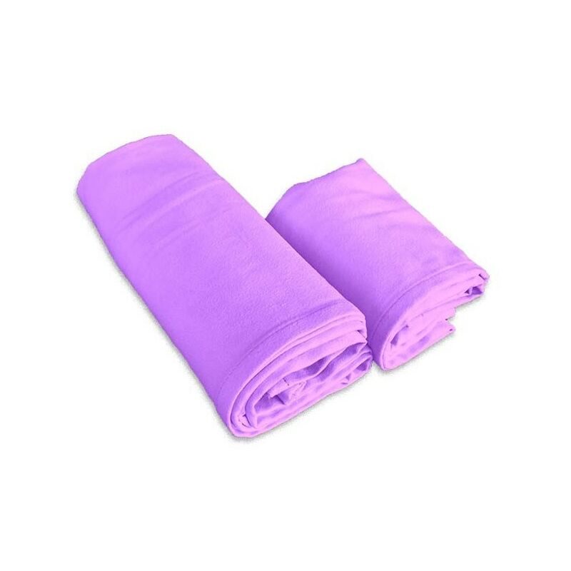 foto del prodotto set asciugamani microfibra lilla 1 1 viso e ospite