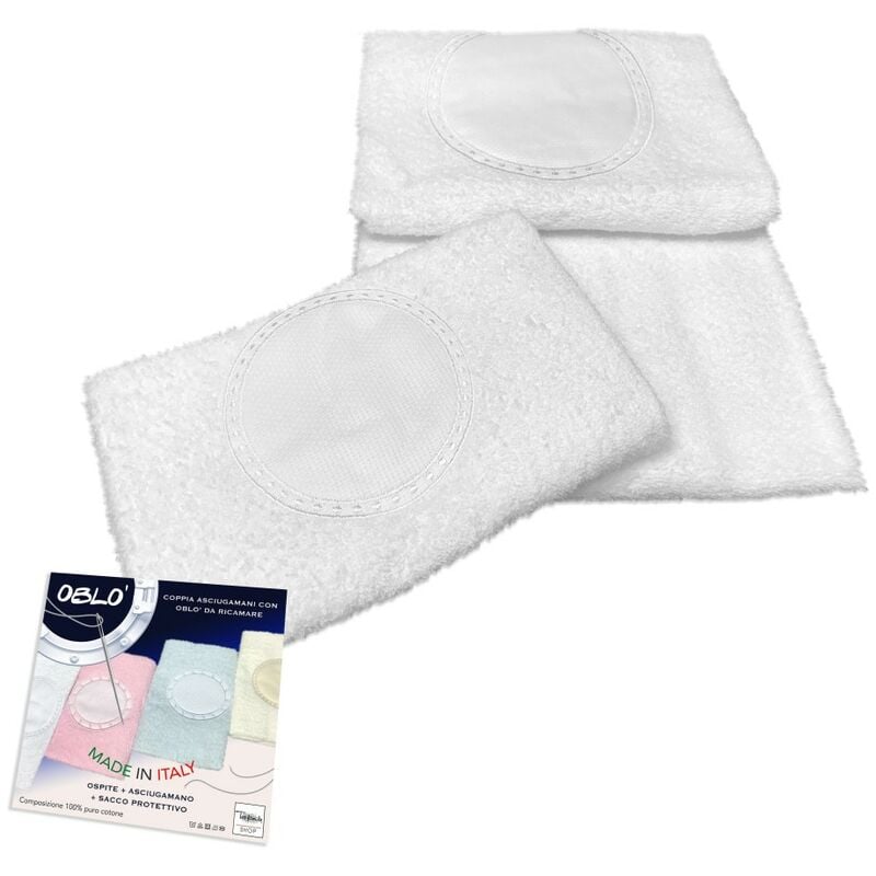 foto del prodotto set asciugamani spugna tela aida da ricamare punto croce 1 1 con obl viso e ospite complete di sacco washy bianco