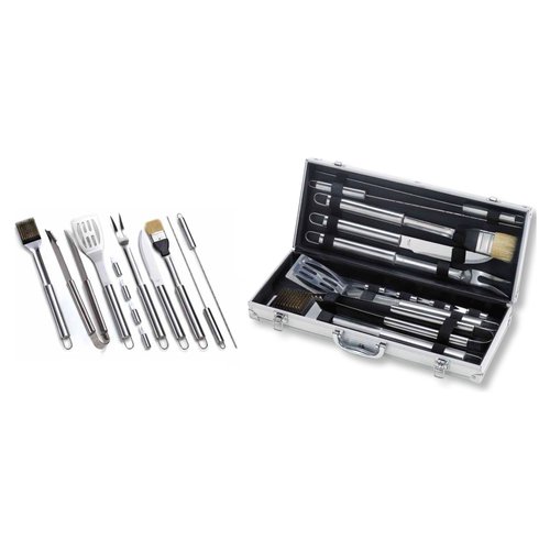 foto del prodotto set attrezzi barbecue ompagrill 01245 12 pezzi inox