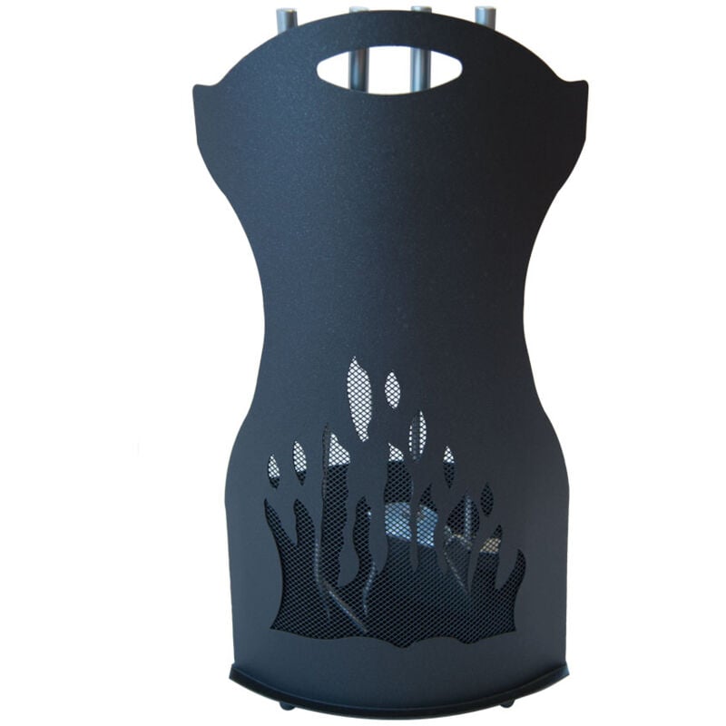 foto del prodotto set attrezzi da camino fiamma graphite cm.60x31x13 accessori per caminetto