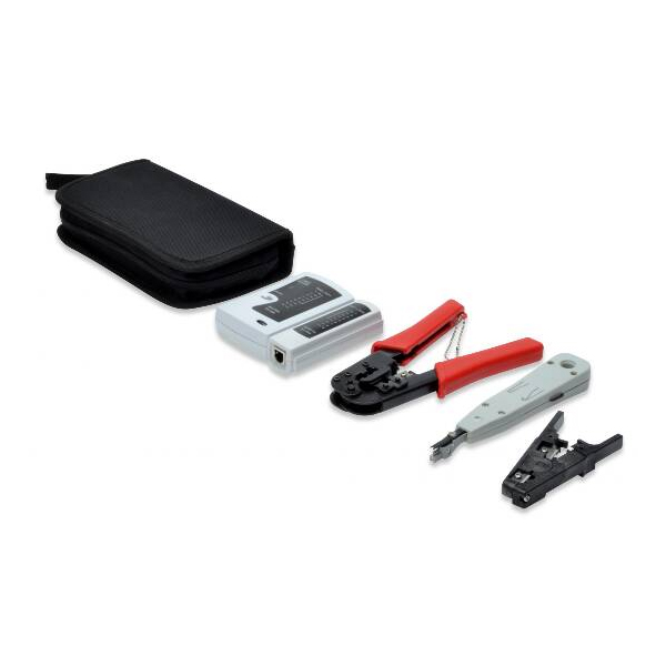foto del prodotto set attrezzi digitus dn 94022 per assemblaggio reti tester