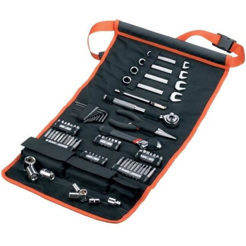 foto del prodotto set attrezzi vari black decker avvolgibile 77pz a7063 qz