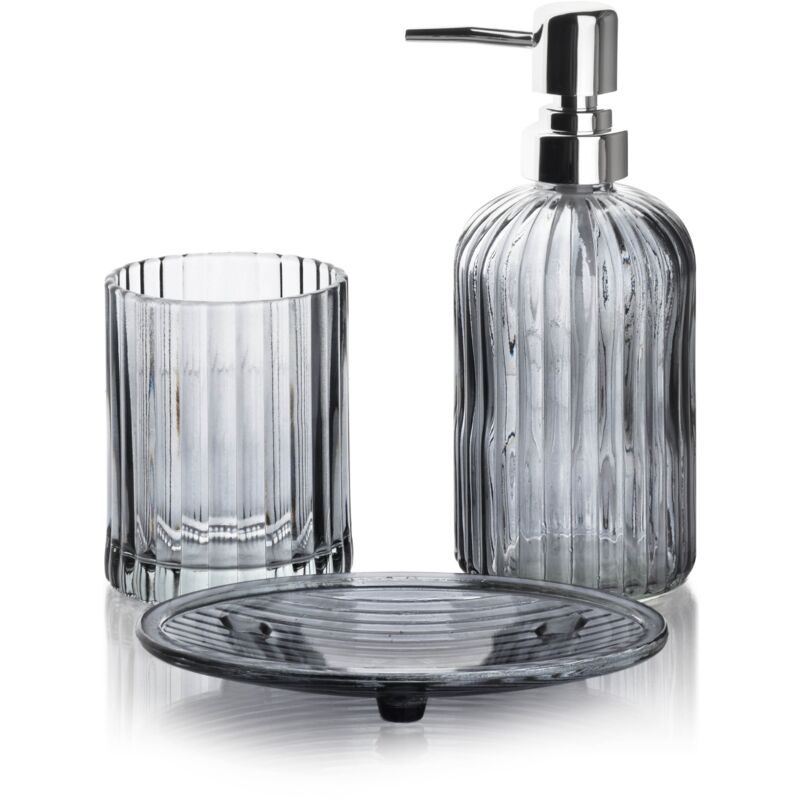 foto del prodotto set bagno ari grigio 400 ml