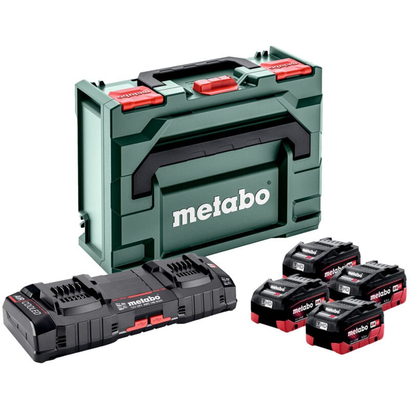 foto del prodotto set base metabo 4x lihd 5,5ah asc 145 duo metabox 145 685180000 