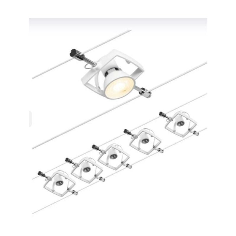 foto del prodotto set base per mac ii paulmann 94432 5xgu5,3 bianco opaco