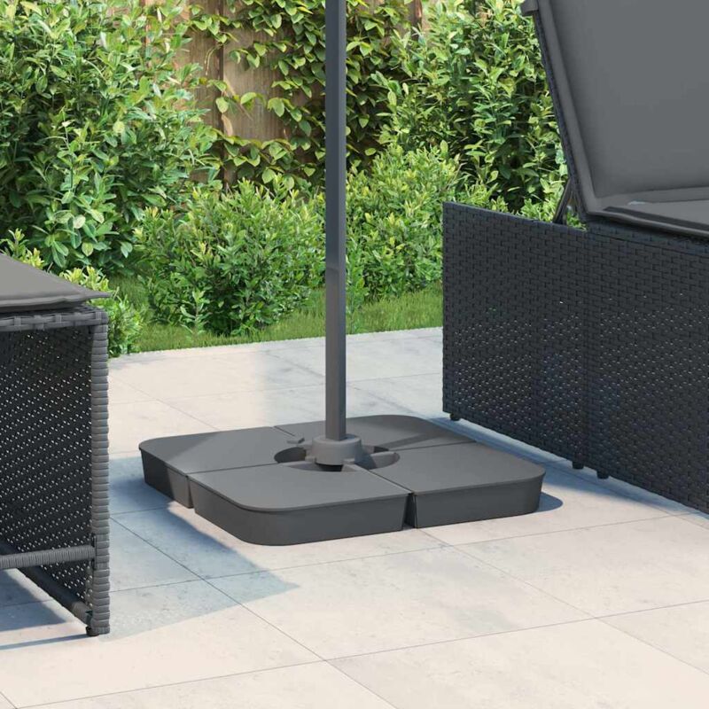 foto del prodotto set base per ombrellone 4 pz con supporto a croce 100 kg pp vidaxl