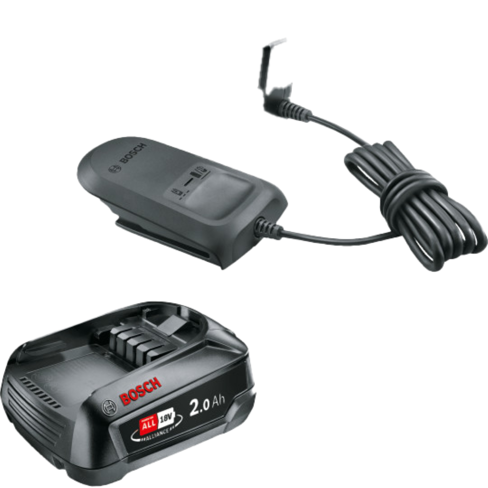 foto del prodotto set batterie bosch 18v 2ah peso 578g set al18 18 20 cv