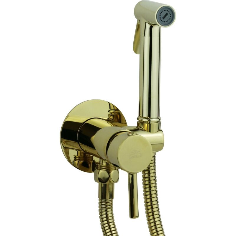 foto del prodotto set bidet da incasso colore oro con miscelatore e doccia paffoni zdup110hg honey gold