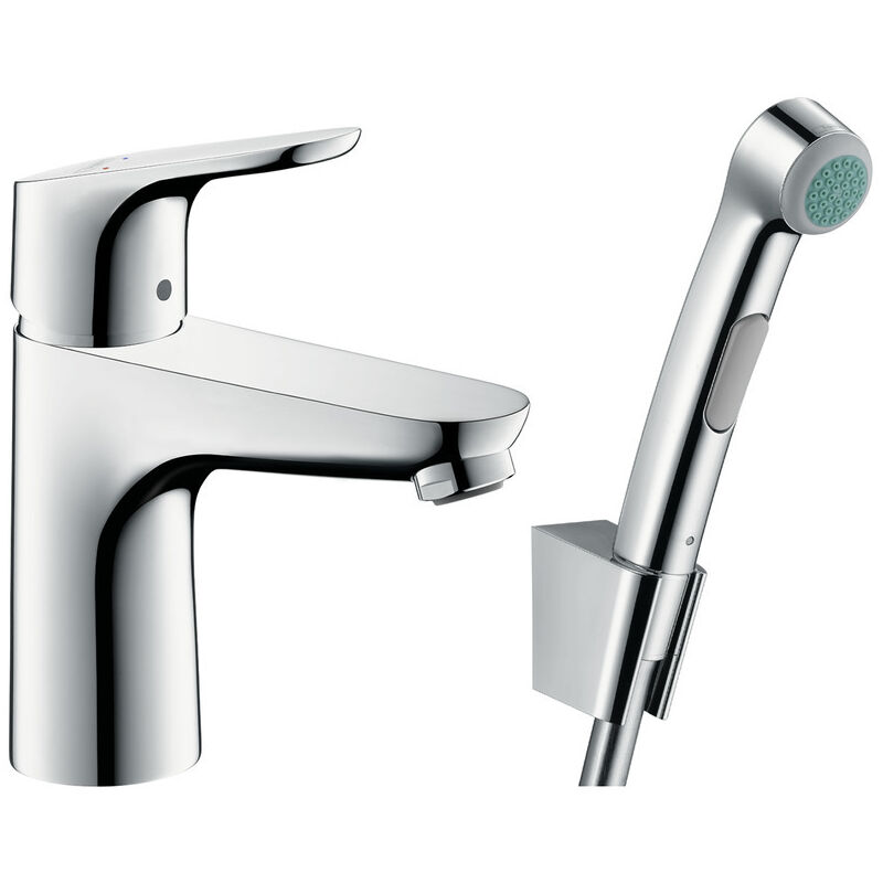 foto del prodotto set bidette focus, tappo push-open, cromo 31927000 - hansgrohe