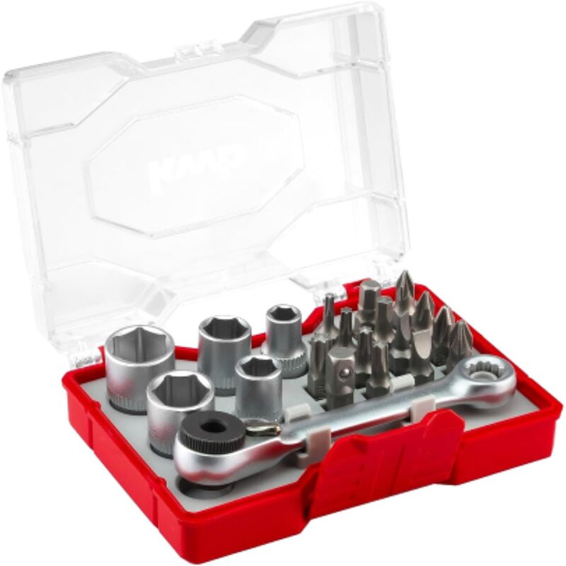 foto del prodotto set brugole con cricchetto einhell in acciaio - 49118584