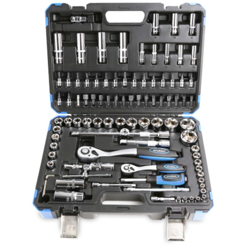foto del prodotto set bussole e punte hyundai in acciaio, 94 pezzi