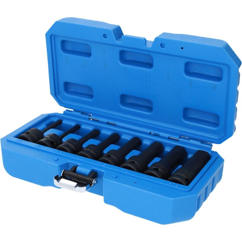 foto del prodotto set bussole per avvitatore a impulsi a esagono incassato da 1 2 , 8 pz, 5 19 mm