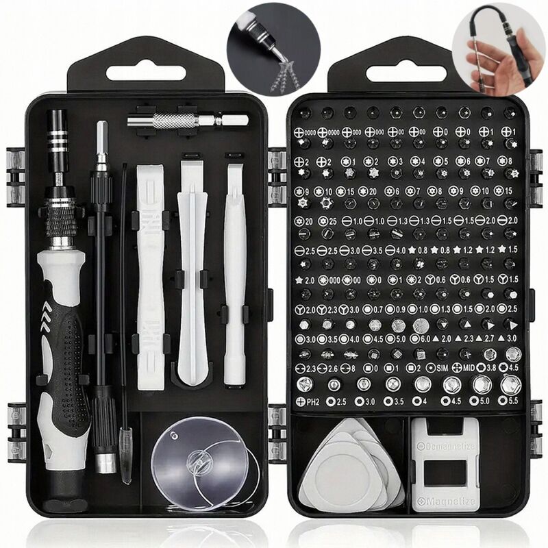 foto del prodotto set cacciaviti di precisione servizio inserti cacciavite torx cassa 140 pz.