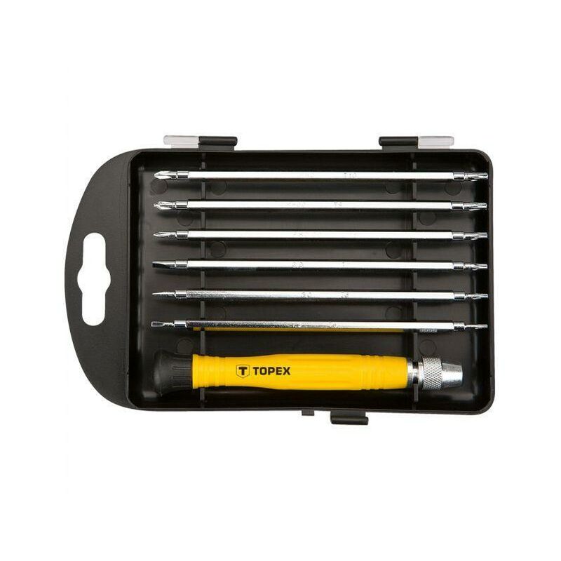 foto del prodotto set cacciaviti di precisione topex 7 pezzi, 12 punte, gto 39d551