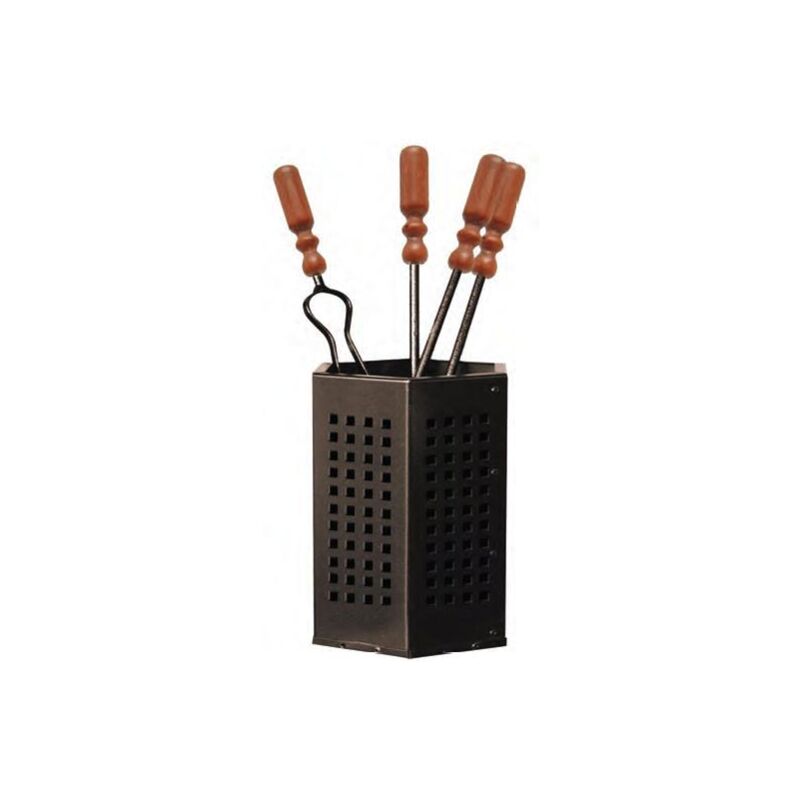 foto del prodotto set camino box con 4 attrezzi cm. 18x50h
