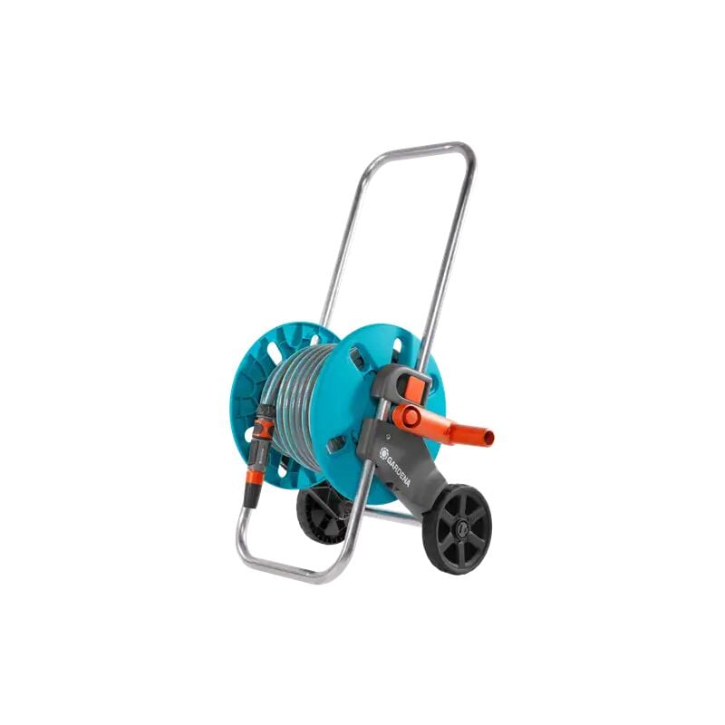 foto del prodotto set carrello avvolgitubo aquaroll s 25 metri per tubo da giardino compatto 25mt