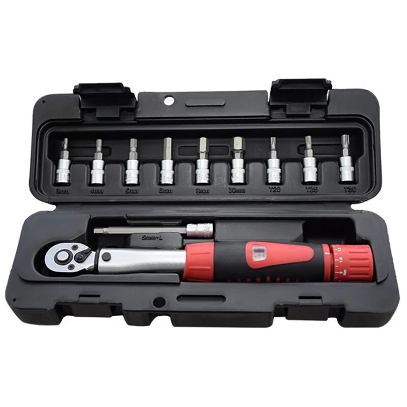 foto del prodotto set chiave dinamometrica per bicicletta 1 4 pollice dr 2 24 nm kit di attrezzi per la riparazione della bicicletta chiave dinamometrica a cricchetto