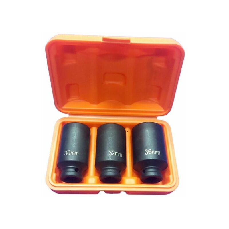 foto del prodotto set chiavi a bussola a impatto rinforzate 1 2 millerighe 3pz 30 32 36mm