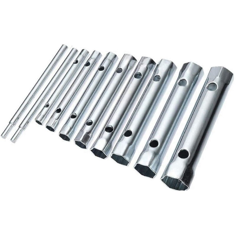 foto del prodotto set chiavi a tubo 6 22mm esagonali 10pz chiavini tubolari leva a t idraulica trade shop traesio