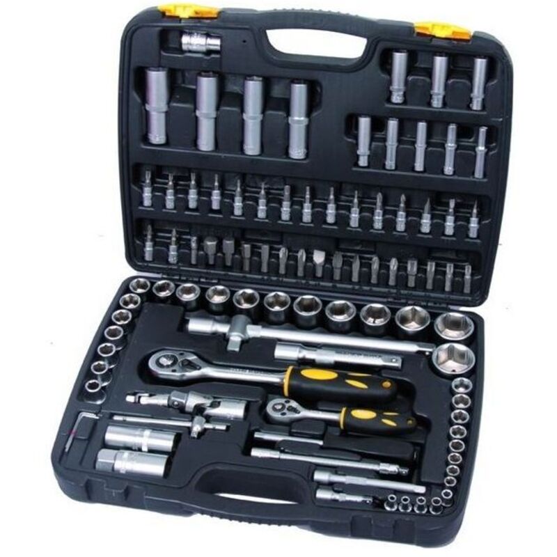 foto del prodotto set chiavi bussola crv 1 4-1 2 exagonal pezzi 94 in valigetta - vigor