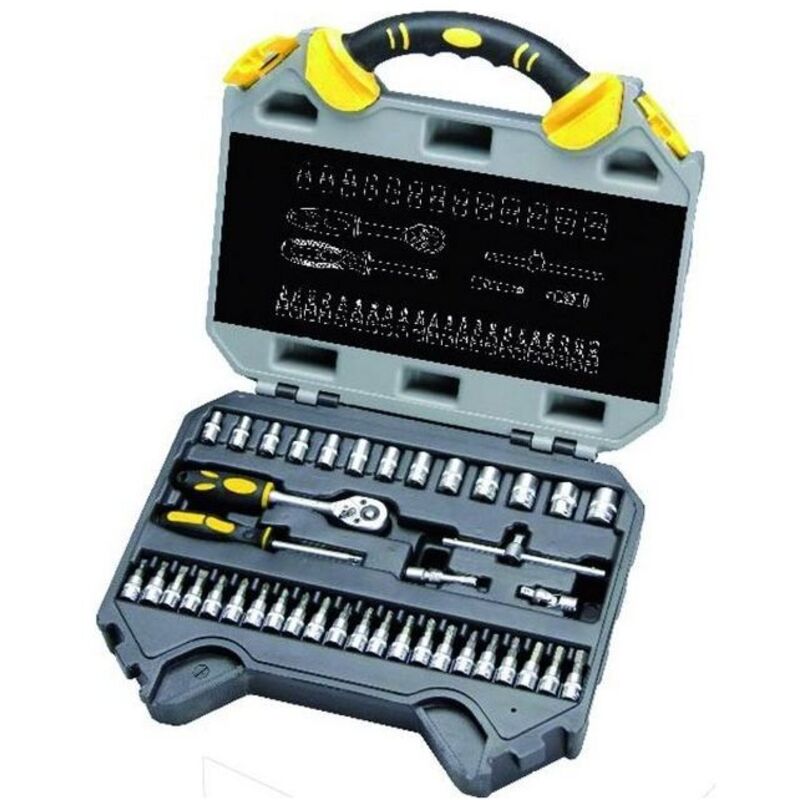 foto del prodotto set chiavi bussola crv 1 4' exagonal 40 pezzi in valigetta - vigor
