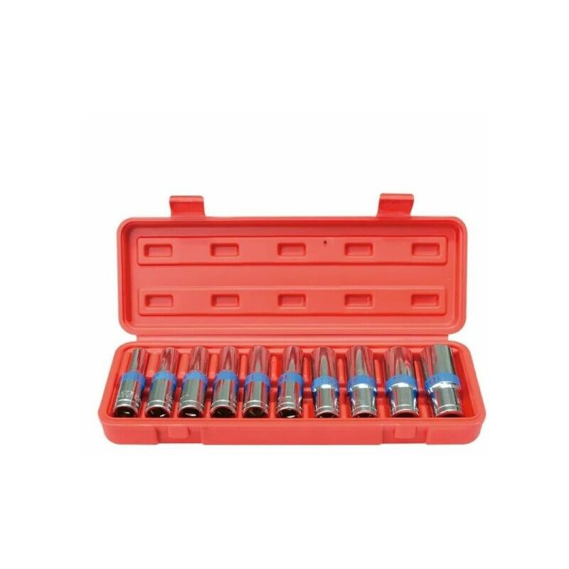 foto del prodotto set chiavi bussola lunghe 1 2 da 8 a 24 10pz esagonali pistola avvitatore