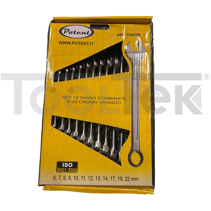 foto del prodotto set chiavi combinate 12pz stella fissa 6 22mm cr v potent