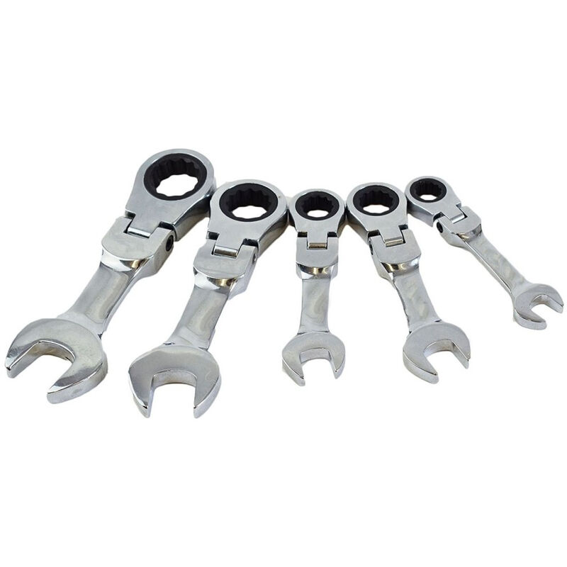 foto del prodotto set chiavi combinate snodate nane a cricchetto 5pz 10 19