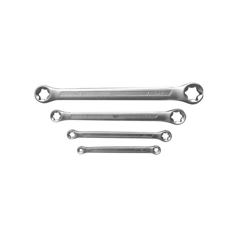 foto del prodotto set chiavi combinate torx femmina 4pz misure da e6 e24 dritte 01004