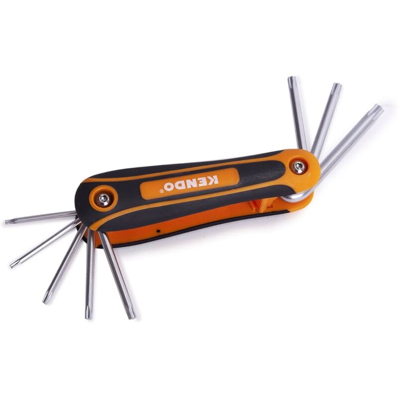 foto del prodotto set chiavi maschio torx kendo 8 pezzi t9,10,15,20,25,27,30,40