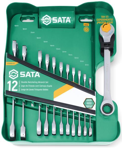foto del prodotto set chiavi metriche a doppio cricchetto 12 pz