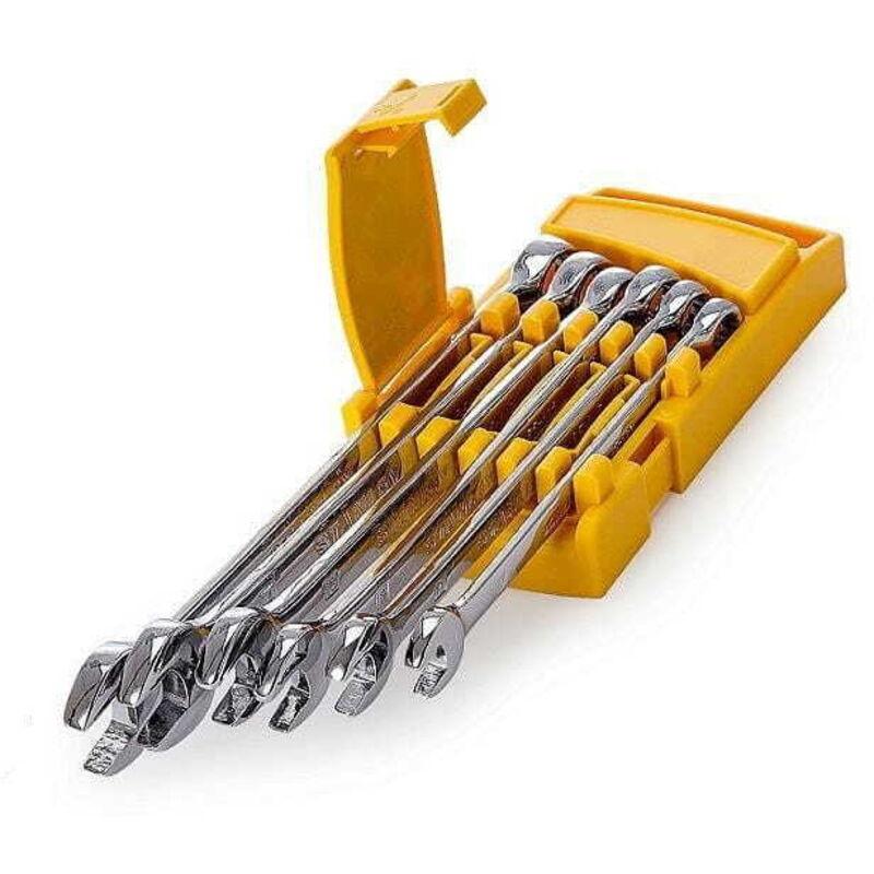 foto del prodotto set chiavi piatte stanley 6 pezzi cromate