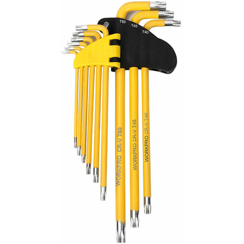 foto del prodotto set chiavi torx workpro lunghezza 9 pezzi