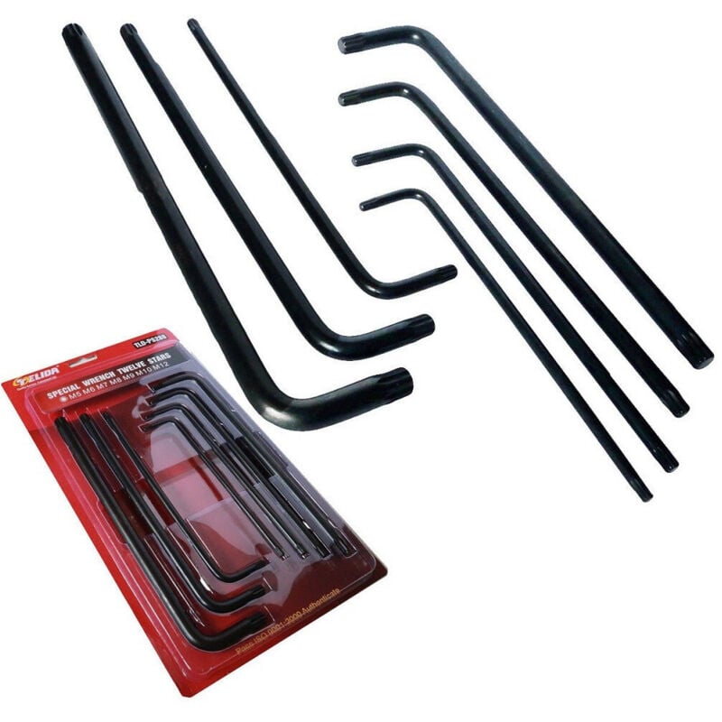 foto del prodotto set chiavi xzn millerighe a l chiave spline extra lunghe m5 m6 m7 m8 m9 m10 m12 - - trade shop traesio