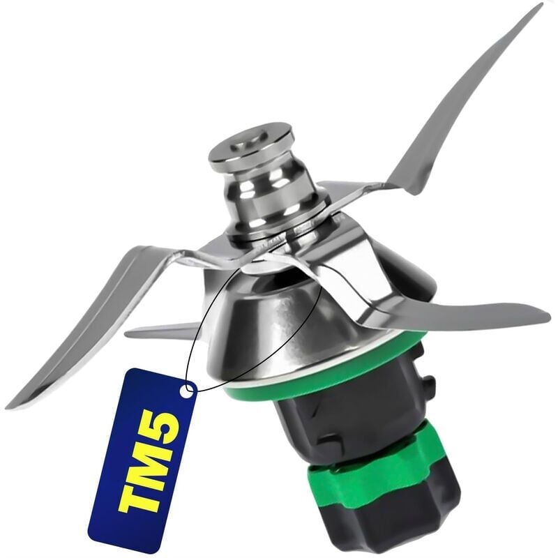 foto del prodotto set coltelli aiperq thermomix tm5 composto da coltello e guarnizione - per robot da cucina vorwerk thermomix tm5 - accessori da cucina e da cucina