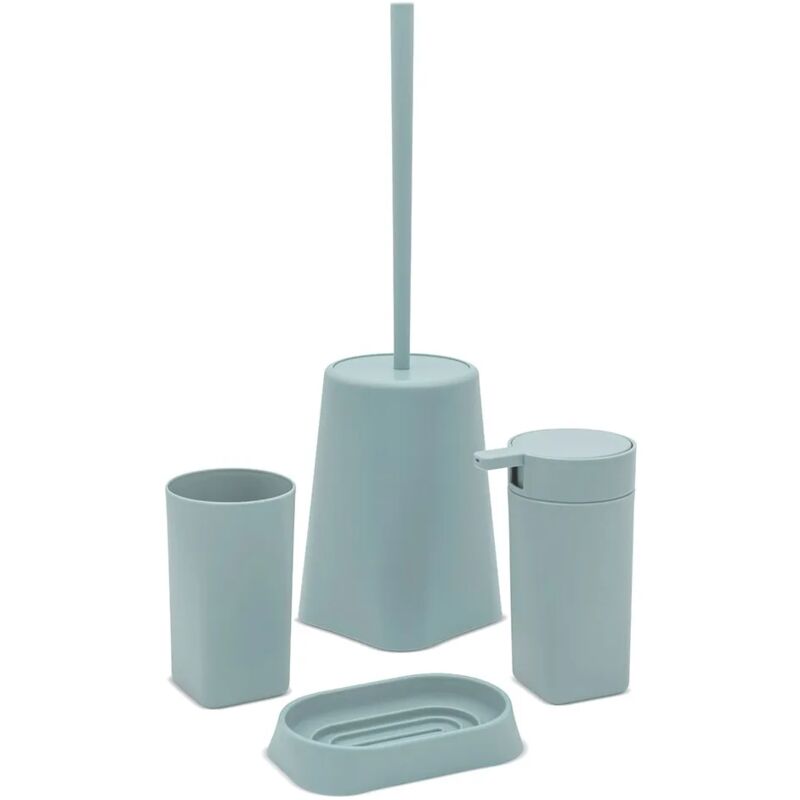 foto del prodotto set completo accessori bagno acquamarina in abs tender